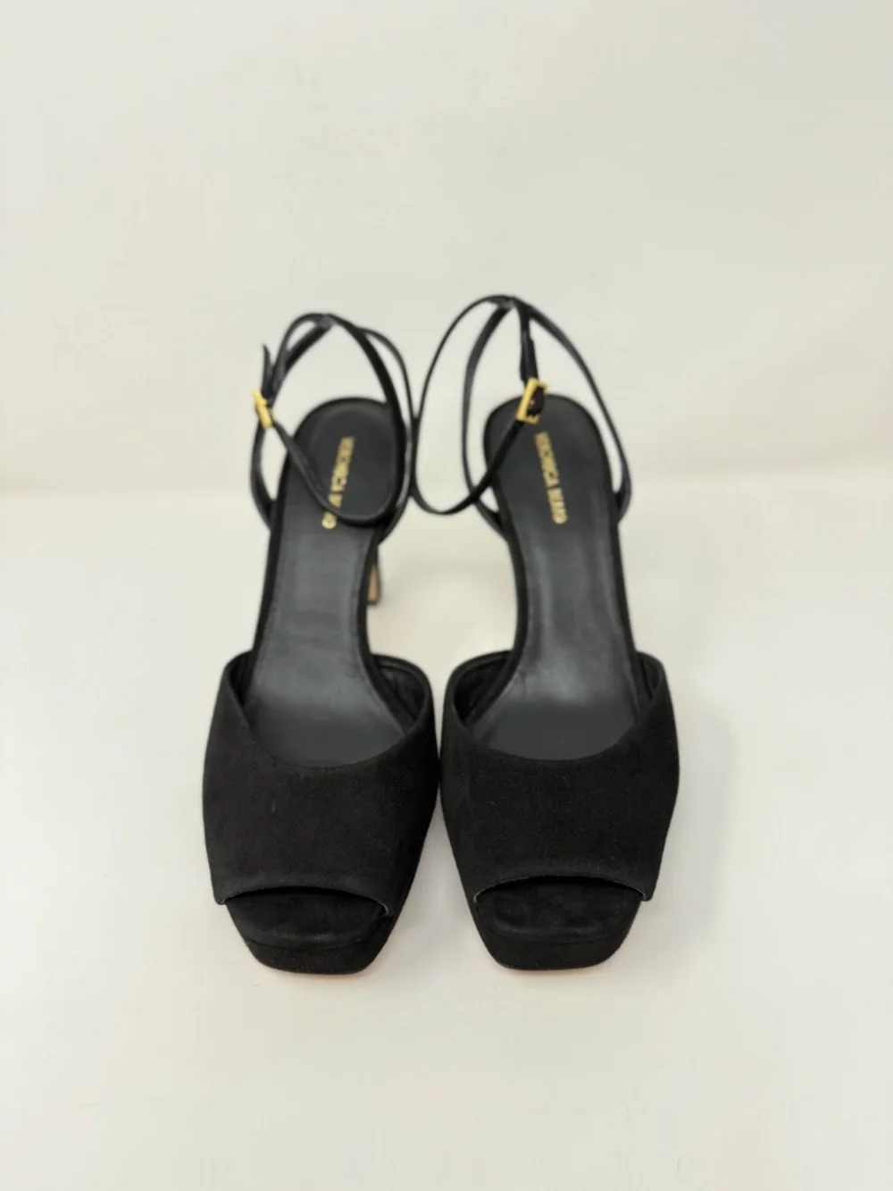 New Veronica Beard Brianne Sandals Black Suede Sz 9.5